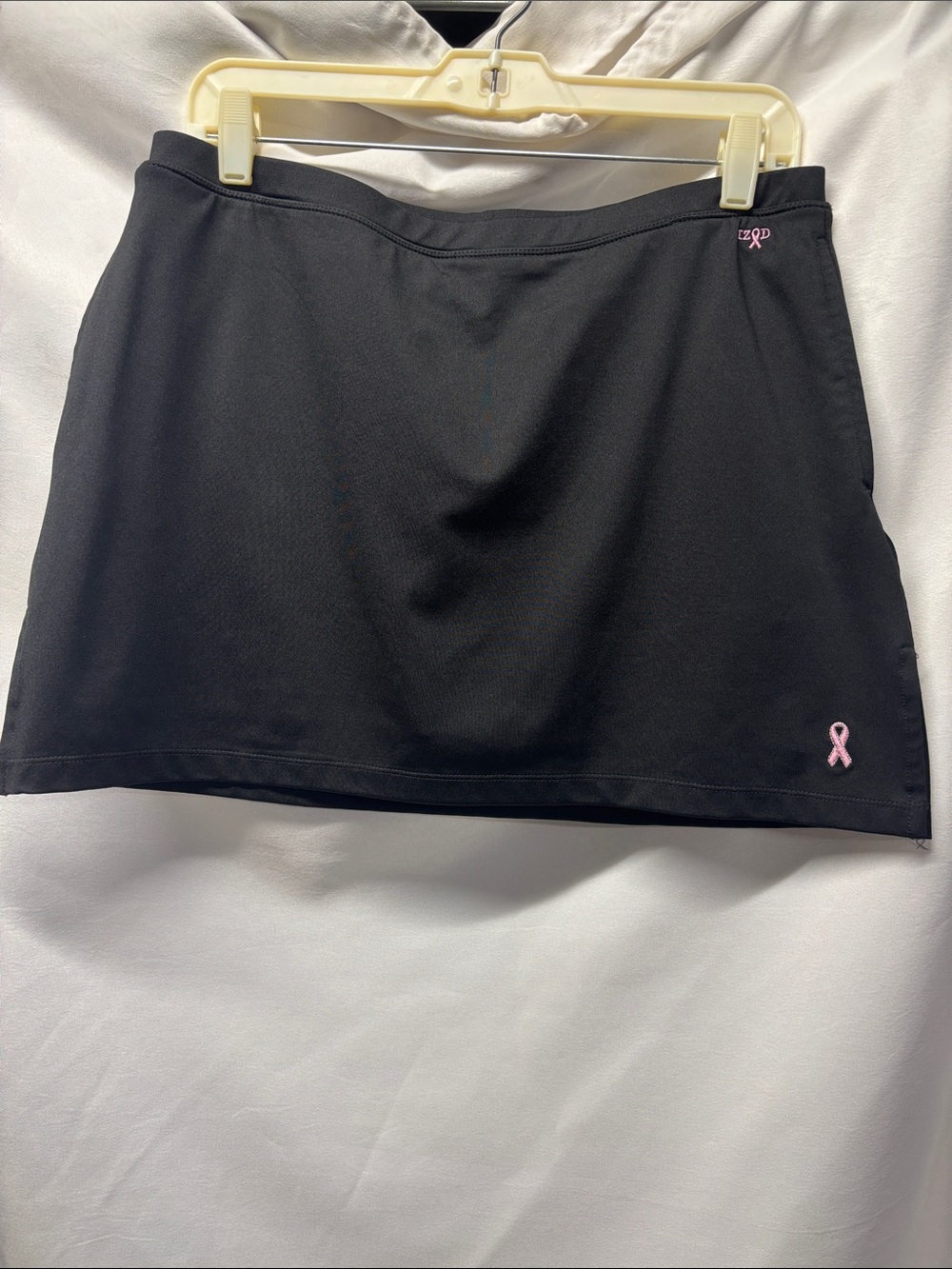 Izod Black Active Mini Skort with Pink Ribbon Accent